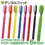PHB 歯ブラシ アダルト ネオン / 6本入り (キャップ付) ※カラーは当店おまかせ (メール便4点まで)