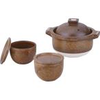 信楽焼 Hangout ごはん鍋3合用(おひつ2