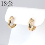 18金 フープ ピアス 18k k18 フープピアス シンプル 地金 18金ピアス レディース プレゼント