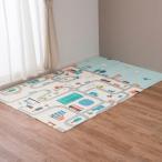 折りたためて水拭きできるプレイマット エクスロード 約118×176cm 萩原 600010700 メーカー直送