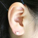 ピアス手作りホワイトジャスパー5ミ...