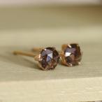 ピアス手作りスモーキークォーツ4ミ...