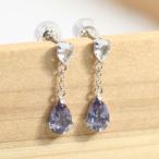 ピアス手作りホワイトトパーズ×シン...