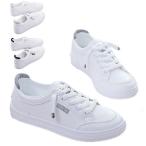 Yahoo! Yahoo!ショッピング(ヤフー ショッピング)PUスニーカー レディース スニーカー 白 軽量 靴 ローカット 春夏 ぺたんこ シンプル 靴 シューズ 運動靴 学生 きれいめ 歩きやすい紐靴 大き