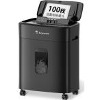 bonsaii シュレッダー 業務用 自動細断100枚 電動 マイクロカット 静音設計 オートフィード 大容量 オートリバース機能 手差し対応 家庭用