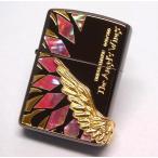2024年発売 流通限定100個限定 在庫小ARMOR 天使の羽 両面天然貝 Angel Wings Limited Edition(特別カラー版)シリ刻 DB-GDPK(黒茶チタン金色i羽)ZIPPO☆ブラシ付