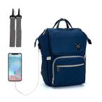 LEQUEEN マザーズバッグ大容量 保温ポケット付多機能 防水 軽量 USB充電ポート付き おしゃれ 旅行用リュックサック