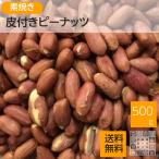 素焼き皮付きピーナッツ 500g 素焼き落花生 送料無料 無塩 無添加 素煎り落花生 おやつ おつまみ