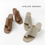 ショッピングヒール ATELIER BRUGGE（アトリエブルージュ） レザーチャンキーヒール トングサンダル / シューズ 靴 レディース