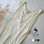SOUPLE LUZ(スープレルース) コットンカシミア リブクルータンクトップ / レディース インナー 肌着 綿 カシミヤ CCR-TO-394