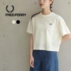 FRED PERRY(フレッドペリー) G9184 ピケ Tシャツ ボクシーフィット 鹿子 / レディース トップス カットソー 半袖 ロゴ 綿
