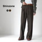 SHINZONE(sin Zone ) шерсть semi flare pants 25AMSPA09 / женский низ слаксы одноцветный проверка осень-зима 