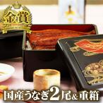 国産うなぎ蒲焼2尾&重箱セット 高級ギフト 結婚祝い 内祝い 御礼 誕生日 成人の日 お祝い 重箱 送料無料