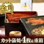 国産うなぎ ハーフカット4パック&重箱2個セット 2人前 うなぎ 鰻 蒲焼き 蒲焼 国産 お重 うな重 食べ物 グルメ 内祝い 御祝 贈答 ギフト 冷凍