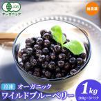 ショッピング果物 オーガニック冷凍ブルーベリー ワイルド種 1kg（200g×5パック） 無農薬 ワイルドブルーベリー 有機JAS認証 大容量 お徳用 小粒 野生種 フルーツ 果物