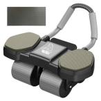 腹筋ローラー Abローラーホイール 肘サポート付き 4輪デザイン 腹筋と体幹を強化するコアトレーナー 丈夫で軽量 男女兼用 ホームフィットネスに最適