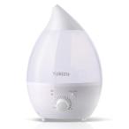 Yokizu 加湿器 小型 卓上 大容量 除菌 アロマ 超音波式 LEDライト しずく型 お手入れしやすい 静音 省エネ 加湿機 次亜塩素酸水対応 デ