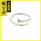  Cartier ju -тактный лодыжка кольцо белое золото #57 B4099200 [430]