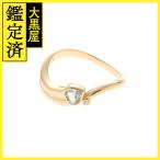 JEWELRY ювелирные изделия кольцо K18 желтое золото аквамарин бриллиант 2.5g #11 2144000234664