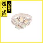 JEWELRY драгоценный металл * драгоценнный камень кольцо кольцо PT900 платина опал diamond 0.07ct масса 4.9g 13 номер 