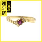 JEWELRY non бренд ювелирные изделия кольцо кольцо K18 желтое золото рубин бриллиант 1.9g 13 номер 