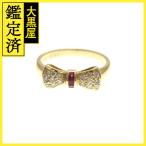 JEWELRY non бренд ювелирные изделия кольцо кольцо K18 желтое золото рубин бриллиант 3.7g 12 номер 