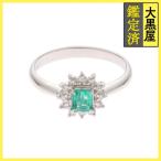 JEWELRY non бренд ювелирные изделия кольцо кольцо PT900 изумруд бриллиант 11 номер 3.4g