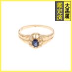 JEWELRY non бренд ювелирные изделия кольцо кольцо K18 Gold сапфир бриллиант 0.05ct 9.5 номер 