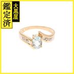  non бренд ювелирные изделия кольцо аквамарин 0.65ct бриллиант [460]