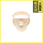 JEWELRY non бренд ювелирные изделия кольцо 13 номер K18/ жемчуг / бриллиант 0.23ct/ вес примерно 9.5g