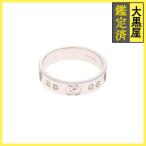 GUCCI Gucci кольцо Icon a молдинг #9 номер K18 белое золото бриллиант вес примерно 3.3g
