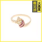 JEWELRY ювелирные изделия кольцо K18 Gold кольцо #11.5 рубин 0.16ct/ бриллиант 0.02ct примерно 2.4g