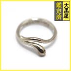 TIFFANY&Co Tiffany свободный пена Teardrop кольцо серебряный 2.2g Япония размер :7 номер 