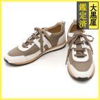 HERMES Hermes Partner спортивные туфли мужской 43 хаки / белый Epson /towaru technique нейлон 172300ZH