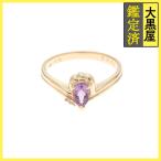 JEWELRY ювелирные изделия кольцо аметист кольцо желтое золото K18/D0.02/2.5g/ 10 номер 