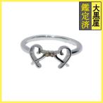 TIFFANY&amp;CO Tiffany ювелирные изделия двойной la vi ng Heart R кольцо кольцо SV 1PD примерно 1.7g #13.5