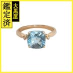 JEWELRY non бренд ювелирные изделия кольцо кольцо K10PG BT голубой топаз D бриллиант 0.01ct примерно 2.1g 11 номер 