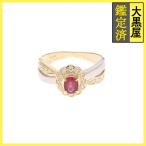 JEWELRY ювелирные изделия кольцо K18 Gold /PT900 #8 рубин 0.45/ бриллиант 0.17 3.4g 2147200556109
