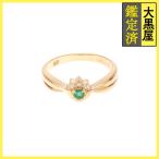 JEWELRY non бренд ювелирные изделия кольцо K18 желтое золото изумруд 0.09/ бриллиант 0.03ct