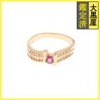 JEWELRY ювелирные изделия кольцо K18 рубин бриллиант 0.10ct примерно 2.7g 11 номер 