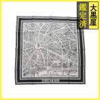 DIOR Dior шарф Plan de Paris 90 квадратное шарф черный / белый шелк 32PAR090I600_C080
