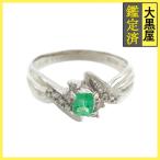 JEWELRY драгоценный металл * драгоценнный камень кольцо платина PT900 изумруд бриллиант 3.9g 12 номер (2121000025997)