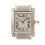 CARTIER　カルティエ　タンクフランセーズSM　W51008Q3　SS　ホワイト　クオーツ　レディース　2120000378478【中古】【430】