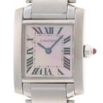 CARTIER カルティエ タンクフランセーズSM W51028Q3 腕時計 ステンレススチール ピンクシェル レディース【中古】
