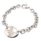 TIFFANY&amp;Co. Tiffany возврат tu овальный бирка BL/SV/ примерно 27.7g[205] браслет серебряный 925 SV925 серебряный унисекс [ б/у ]