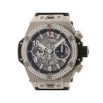 HUBLOT ウブロ ビッグバン ウニコ  441.NX.1170.RX.1104  腕時計 チタン/ラバー/ダイヤモンドベゼル スケルトン文字盤 メンズ【中古】472
