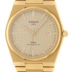 TISSOT ティソ PRX パワーマティック  自動巻き ステンレススチール ゴールド文字盤 メンズ【中古】【430】2143200681025