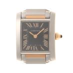 CARTIER カルティエ タンクフランセーズSM 2009年ホリデー限定 W5010001 SS K18PG クオーツ ブラック文字盤 レディース【中古】460