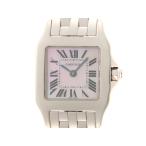 CARTIER カルティエ サントス ドゥモアゼルSM W25075Z5 腕時計 ウォッチ  SS ステンレス クオーツ ピンクシェルローマ文字盤 【中古】460