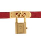 HERMES エルメス ケリーウォッチ KE1.201 腕時計 GP/レザー レッド レディース クオーツ 2148103699641 200 【中古】